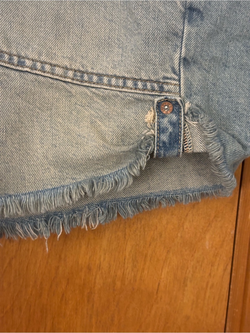 We The Free Light Blue High-Rise Denim Shorts - Picture 6 of 12